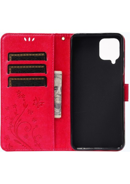Samsung Galaxy M32 Için Filp DURUMDA/M22 Bilek Kayışı Pu Deri Kickstand Kart (Yurt Dışından) modelleri