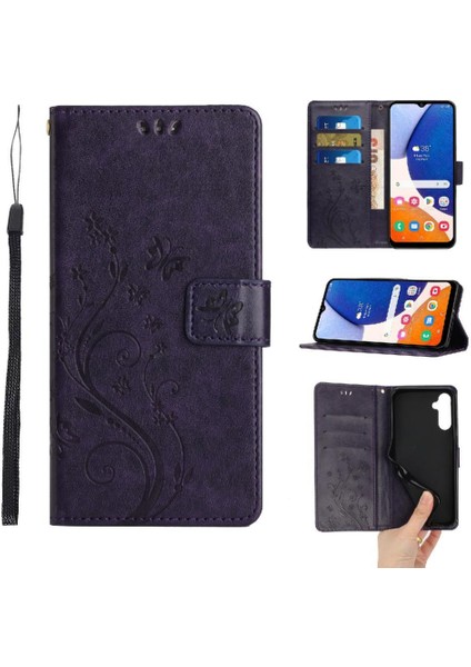 Samsung Galaxy A14 Için Filp Durumda 5g/4g Bilek Kayışı Pu Deri Kickstand (Yurt Dışından)