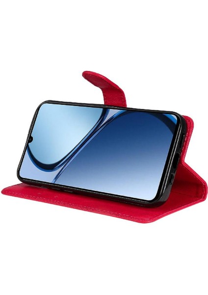 Realme C61 Klasik Düz Renk ile Yüksek Kaliteli Deri Için Flip Case (Yurt Dışından) fırsatları