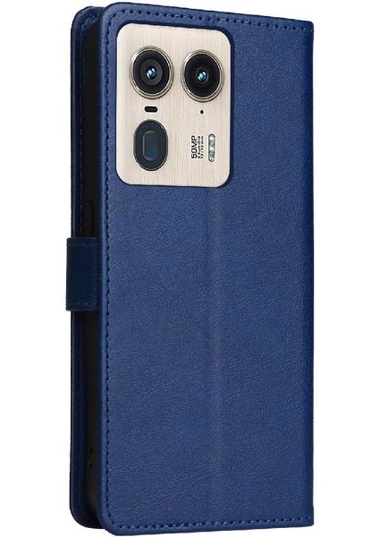 Motorola Kenar 50 Ultra 5g Için Flip Case Yüksek Kalite Deri Klasik Katı (Yurt Dışından)