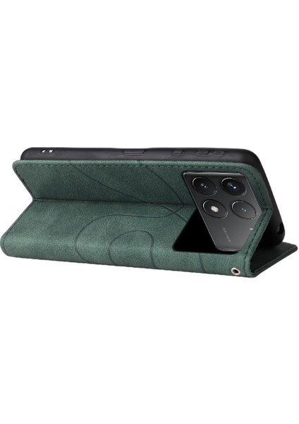 Xiaomi Poco F6 Pro Dikiş Renk Flip Folio Kitap Kickstand Için Flip Case (Yurt Dışından)