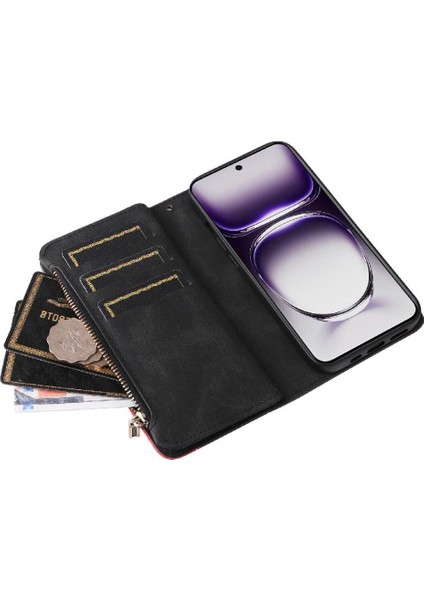 Oppo Oppo 12 5g Dokuz Kart Yuvaları Için Kılıf Kickstand Koruyucu Fermuar Tarzı (Yurt Dışından) modelleri