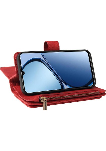 Kart ile Realme C61 Pu Deri Manyetik Kapatma Için Cüzdan Telefon Kılıfı (Yurt Dışından) fırsatları