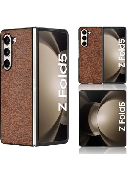 Samsung Galaxy Z Için Şık Klasik Durumda Kat 5 Klasik Timsah Moda (Yurt Dışından)