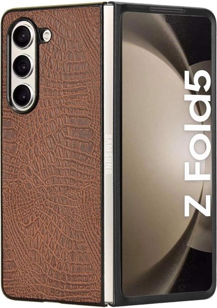 Samsung Galaxy Z Için Şık Klasik Durumda Kat 5 Klasik Timsah Moda (Yurt Dışından)