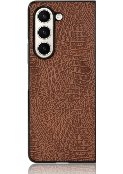 Samsung Galaxy Z Için Şık Klasik Durumda Kat 5 Klasik Timsah Moda (Yurt Dışından)