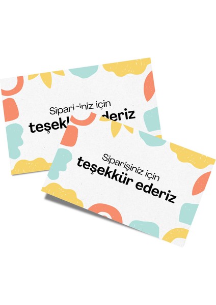 Teşekkür Kartı (Tasarım 9) 6 x 9 - 50 Adet
