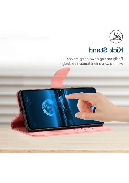 Realme C65 4g Için Flip Case Yüksek Kalite Tpu Dikiş Kabartmalı Yumuşak Pu (Yurt Dışından)