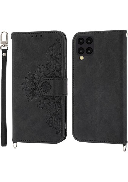 Samsung Galaxy A22 4g Kabartmalı Darbeye Dayanıklı Çoklu Kredi Için Flip Case (Yurt Dışından)