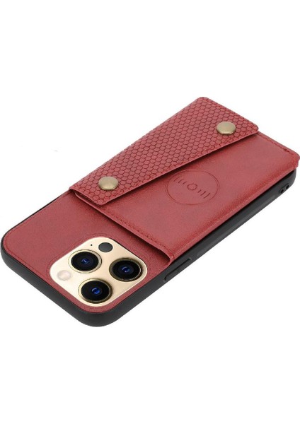 Cüzdan Kılıf IPhone 13 Kart Tutucu Buit Demir Cüzdan Kılıf Darbeye (Yurt Dışından)