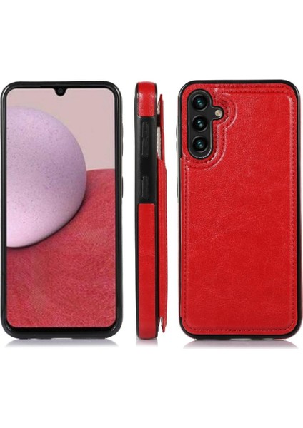 Cüzdan Kılıf Samsung Galaxy A14 4g/5g Kart Tutucu Kart Yuvaları Toka ile (Yurt Dışından)