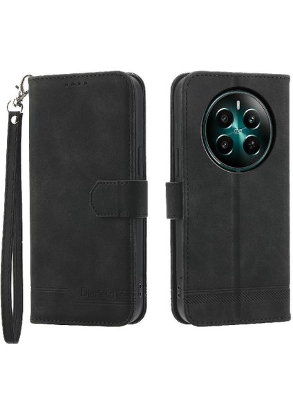 Realme 12 Artı Manyetik Kapatma Kart Yuvaları Için Flip Case Bileklik Nakit (Yurt Dışından) fırsatları