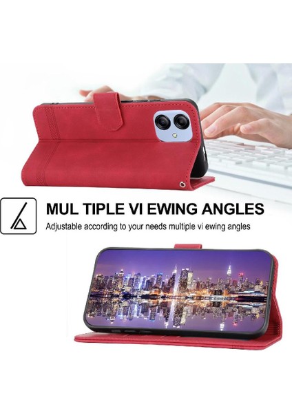 Samsung Galaxy A04E Bileklik Premium Manyetik Kapatma Kartı Için Flip Case (Yurt Dışından)
