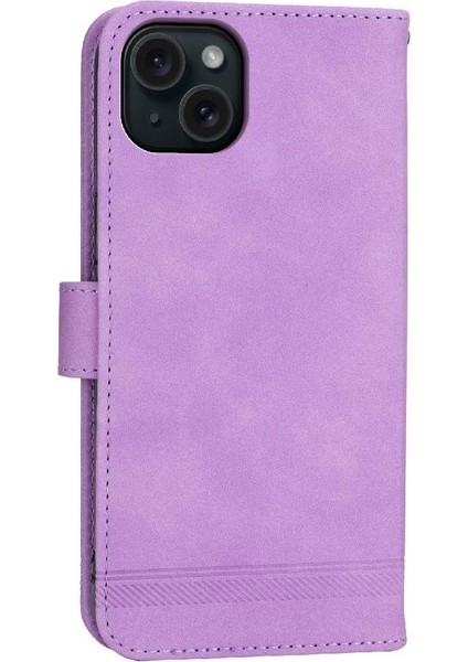 IPhone 15 Için Flip Case Artı Manyetik Kapatma Nakit Cep Premium Kart (Yurt Dışından)