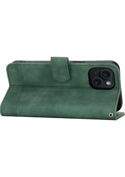 IPhone 15 Için Flip Case Premium Nakit Cep Bileklik Manyetik Kapatma (Yurt Dışından)