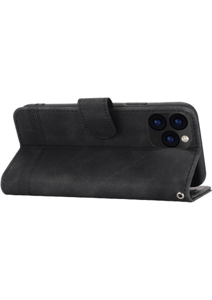 IPhone 11 Için Flip Case Pro Kart Yuvaları Bileklik Manyetik Kapatma Nakit (Yurt Dışından)