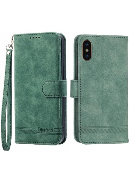 IPhone Xs Max Bileklik Manyetik Kapatma Premium Kart Yuvaları Için Flip Case (Yurt Dışından)