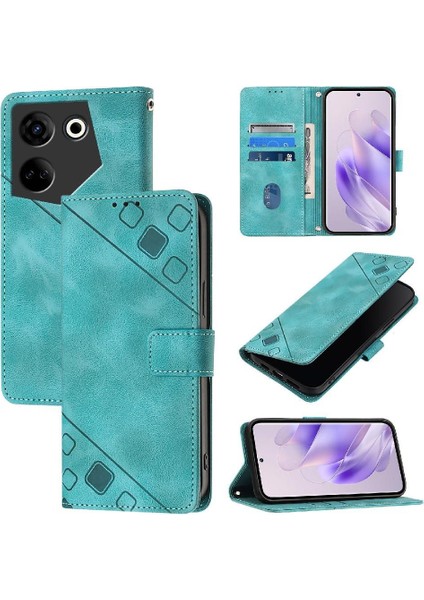 Tecno Camon 20/20 Pro Manyetik Deri Cüzdan Kapak Çevirin Kart Için Kılıf (Yurt Dışından)