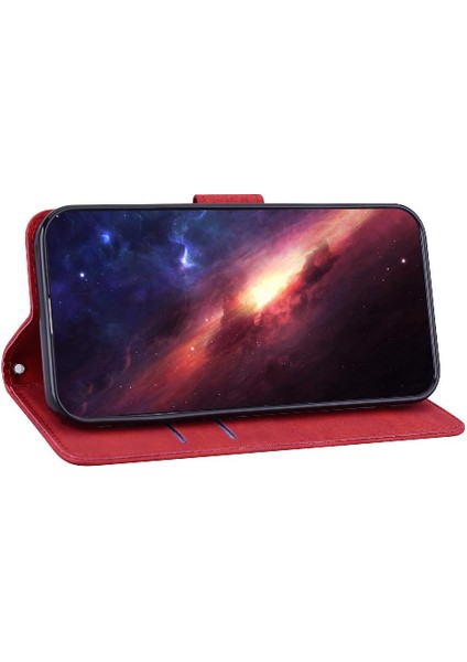 Samsung Galaxy S24 Fe Cüzdan Kapak Için Flip Case Geometrik Kabartmalı Pu (Yurt Dışından)