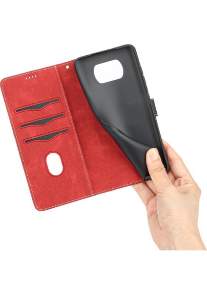 Cüzdan Kılıf Için Xiaomi Poco X3 Nfc/pro Kickstand Bilek Kayışı Kart Yuvası (Yurt Dışından) modelleri
