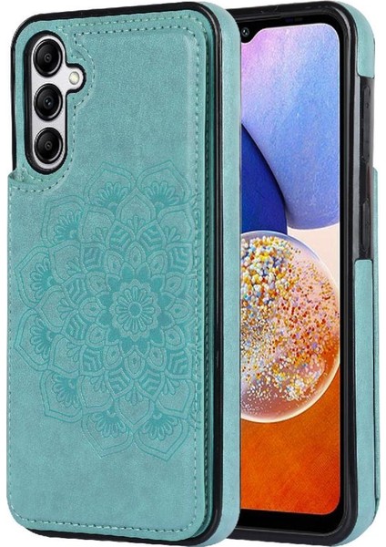 Samsung Galaxy A15 4g/5g Kabartmalı Mandala Için Kart Tutucu Kılıf ile Cüzdan (Yurt Dışından)
