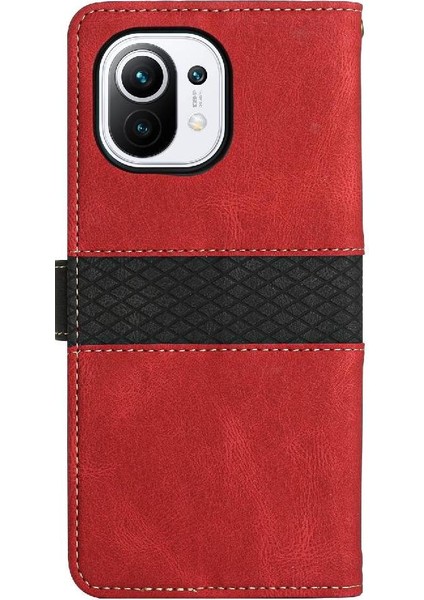 Xiaomi Mi 11 Için Cüzdan Durumda Çizilmeye Dayanıklı Manyetik Kapatma Kickstand (Yurt Dışından) modelleri