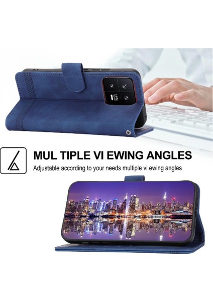 Xiaomi 13 Bileklik Nakit Cep Kartı Yuvaları Manyetik Kapatma Için Flip Case (Yurt Dışından)