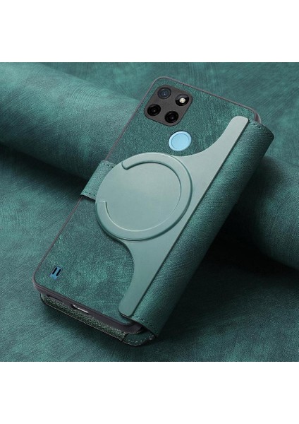 Realme C21Y Cüzdan Kart Standı Mıknatıs Koruyucu Malzeme Retro Için Flip Case (Yurt Dışından) fırsatları