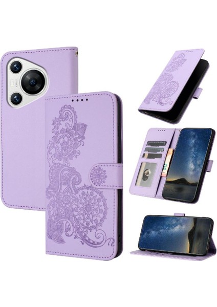 Kart Yuvası Standı Pu ile Huawei Pura 70 Kickstand Koruyucu Için Flip Case (Yurt Dışından)