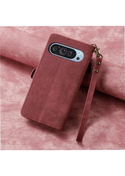 Google Piksel 9 Pro Deri Kılıf Için Flip Case Basit Iş Flip Kapak (Yurt Dışından)