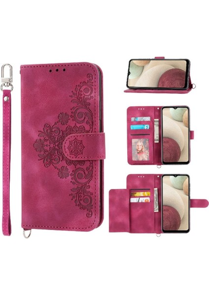 Samsung Galaxy A22 4g Kabartmalı Darbeye Dayanıklı Çoklu Kredi Için Flip Case (Yurt Dışından)