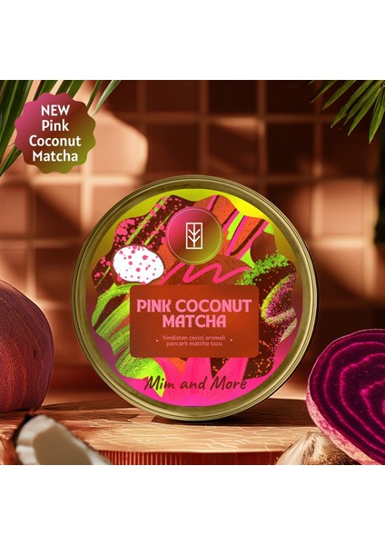 Coconut Pink Matcha - Hindistan Cevizi Aromalı Pembe Superfood Matcha Tozu 25 gr