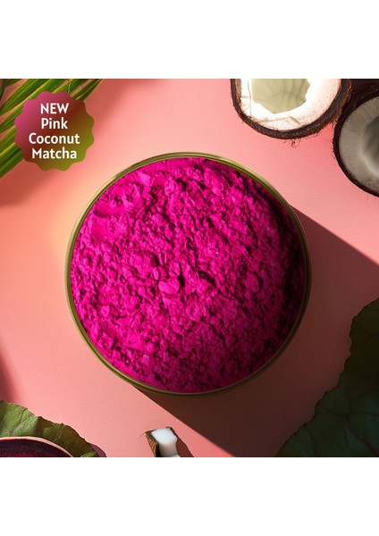 Coconut Pink Matcha - Hindistan Cevizi Aromalı Pembe Superfood Matcha Tozu 25 gr