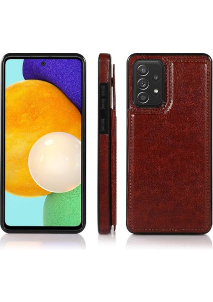 Cüzdan Kılıf Samsung Galaxy A52 4g/5g Kart Yuvaları Çift Manyetik Toka (Yurt Dışından)