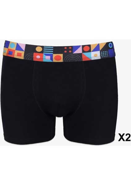 Erkek 4'lü Pamuklu Likralı Renkli Lastikli Boxer (FARKLI LASTİK SEÇENEKLERİ) fiyatları