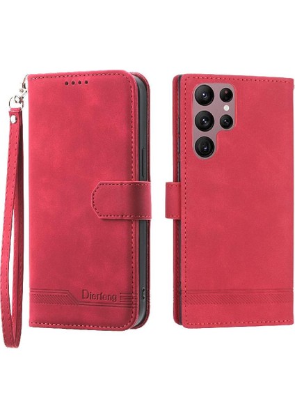 Samsung Galaxy S22 Ultra Nakit Cep Premium Bileklik Kartı Için Flip Case (Yurt Dışından)