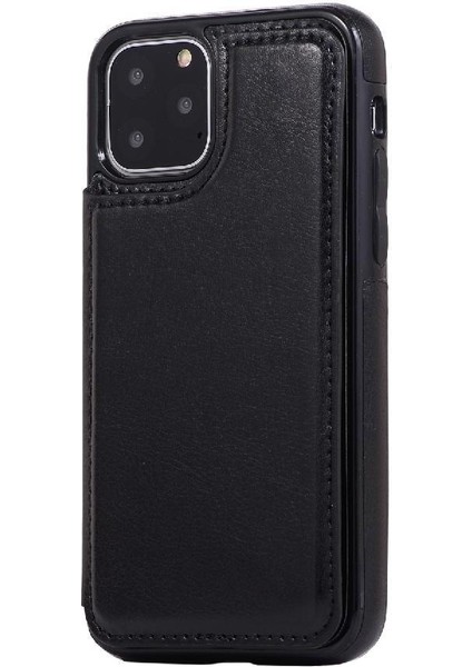 Kart Tutucu Kickstand ile IPhone 11 Pro Max Pu Deri Için Cüzdan Kılıf (Yurt Dışından)