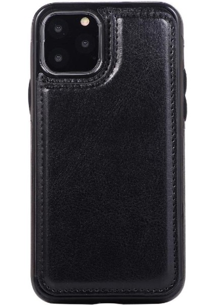Kart Tutucu Kickstand ile IPhone 11 Pro Max Pu Deri Için Cüzdan Kılıf (Yurt Dışından)