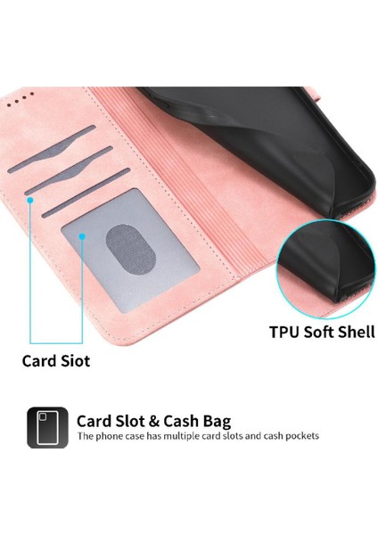 IPhone 14 Için Flip Case Pro Max Manyetik Kapatma Kart Yuvaları Bileklik (Yurt Dışından)