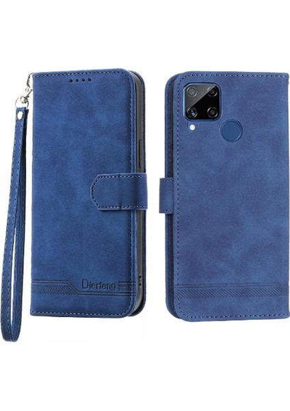 Realme C25/C15 Manyetik Kapatma Premium Nakit Cep Kartı Için Flip Case (Yurt Dışından)