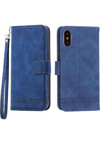 IPhone Xs Max Bileklik Manyetik Kapatma Premium Kart Yuvaları Için Flip Case (Yurt Dışından)