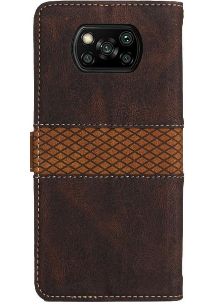 Cüzdan Kılıf Için Xiaomi Poco X3 Nfc/pro Kickstand Bilek Kayışı Kart Yuvası (Yurt Dışından)