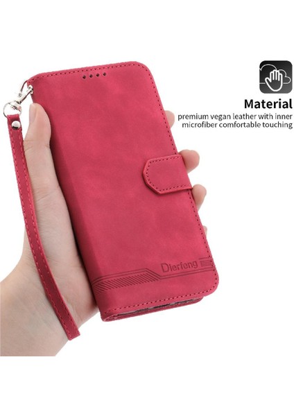 IPhone 14 Için Flip Case Pro Max Manyetik Kapatma Kart Yuvaları Bileklik (Yurt Dışından)
