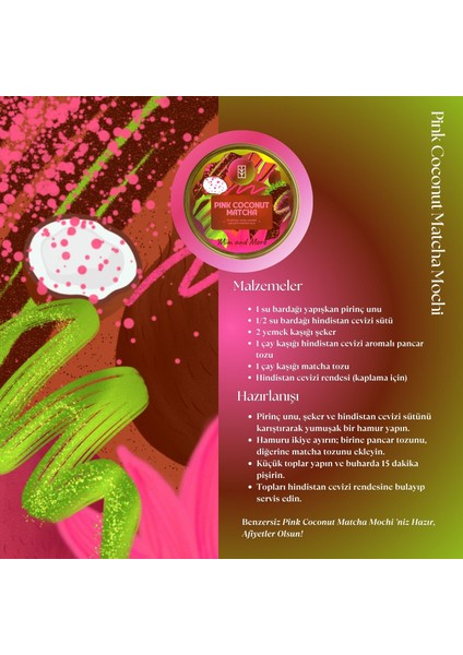 Coconut Pink Matcha - Hindistan Cevizi Aromalı Pembe Superfood Matcha Tozu 100 gr