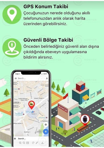 Çocuk ve Yetişkin Sim Kartlı Özellikli Kameralı Gps Konum Arama Yapan- Smart Kids Watch