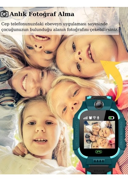 Çocuk ve Yetişkin Sim Kartlı Özellikli Kameralı Gps Konum Arama Yapan- Smart Kids Watch