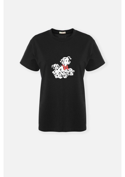 Kadın Pamuklu Dalmaçya Desenli Kısa Kollu Pijama Takımı