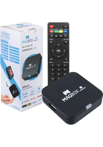 Magbox Electrobox 2 GB Ram H313 Işlemci 16 GB HDD 4K Ultra Hd Androıd Box (Androıd 10)