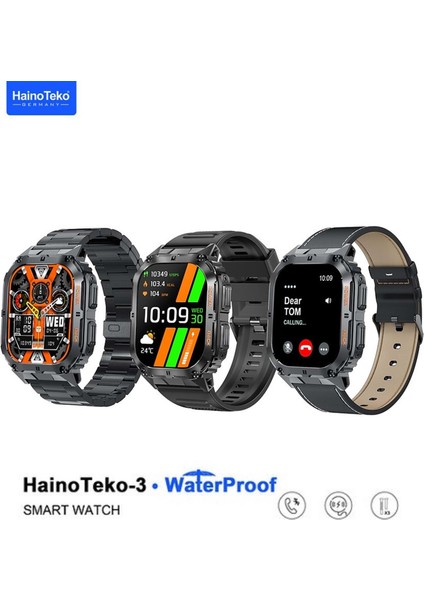 Watch Ultra 3 Amoled Ekran Waterproof 3 Kordonlu Akıllı Saat Titanyum Grey modelleri