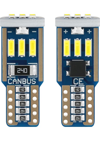 Dekoratif LED Ampul T10-24SMD 12V Çift - Turuncu / LAAM861
